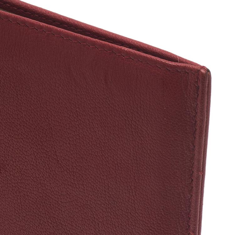 Pre Owned Saint Laurent Paris Red Leather Belle Du Jour iPad Sleeve