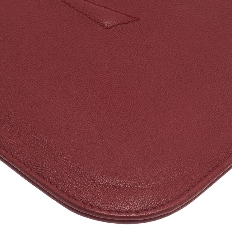 Pre Owned Saint Laurent Paris Red Leather Belle Du Jour iPad Sleeve