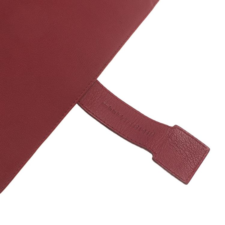 Pre Owned Saint Laurent Paris Red Leather Belle Du Jour iPad Sleeve