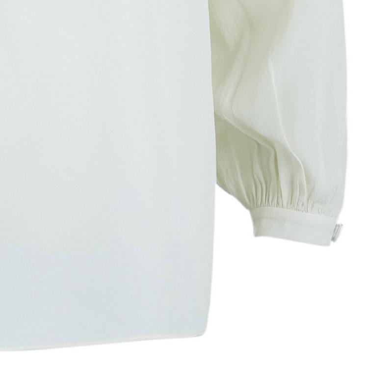 Pre Owned Saint Laurent Paris White Drawstring Top M