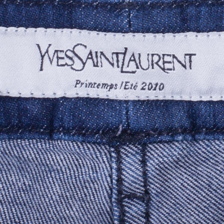 Pre Owned Saint Laurent Paris Blue Denim Skinny Jeans M