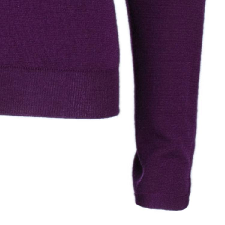 Pre Owned Saint Laurent Paris Purple Knit Sweater M
