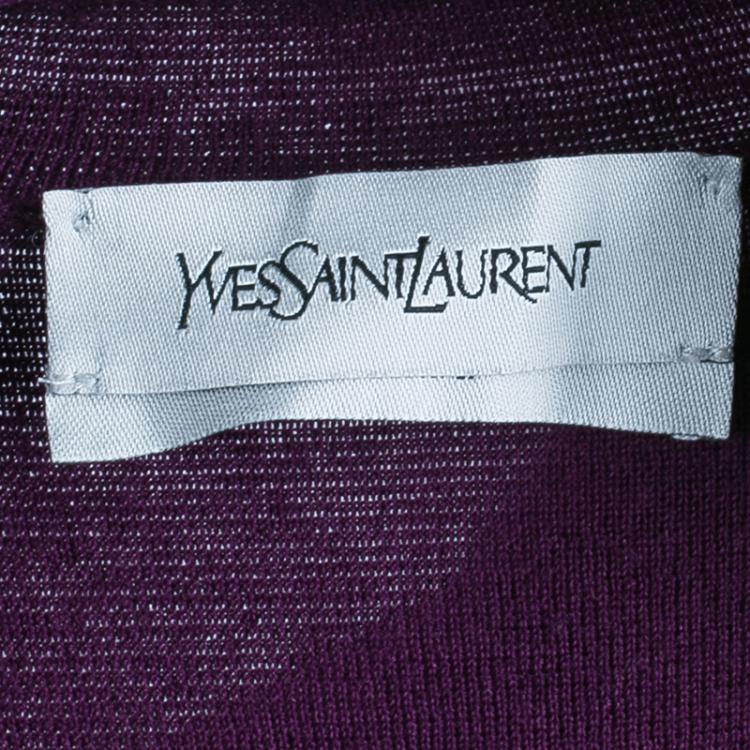 Pre Owned Saint Laurent Paris Purple Knit Sweater M