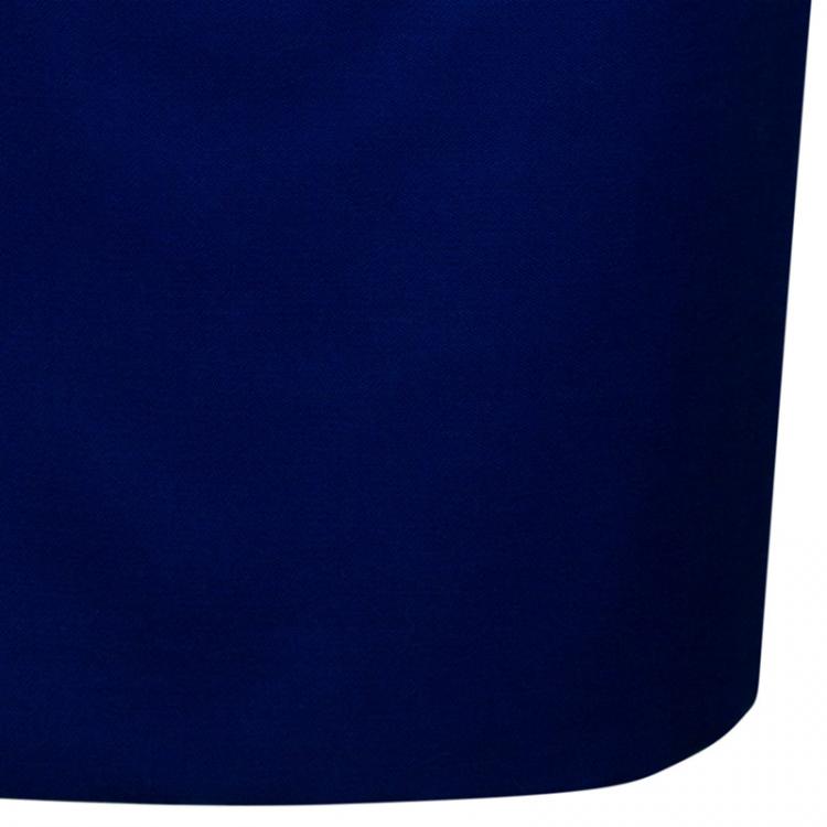 Pre Owned Saint Laurent Paris Vintage Cobalt Skirt Suit L