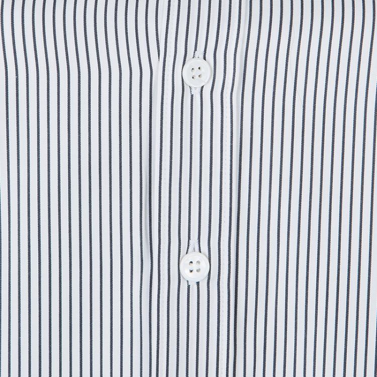 Pre Owned Saint Laurent Paris Striped Cotton Contrast Bow Tie Detail Sleeveless Shirt M