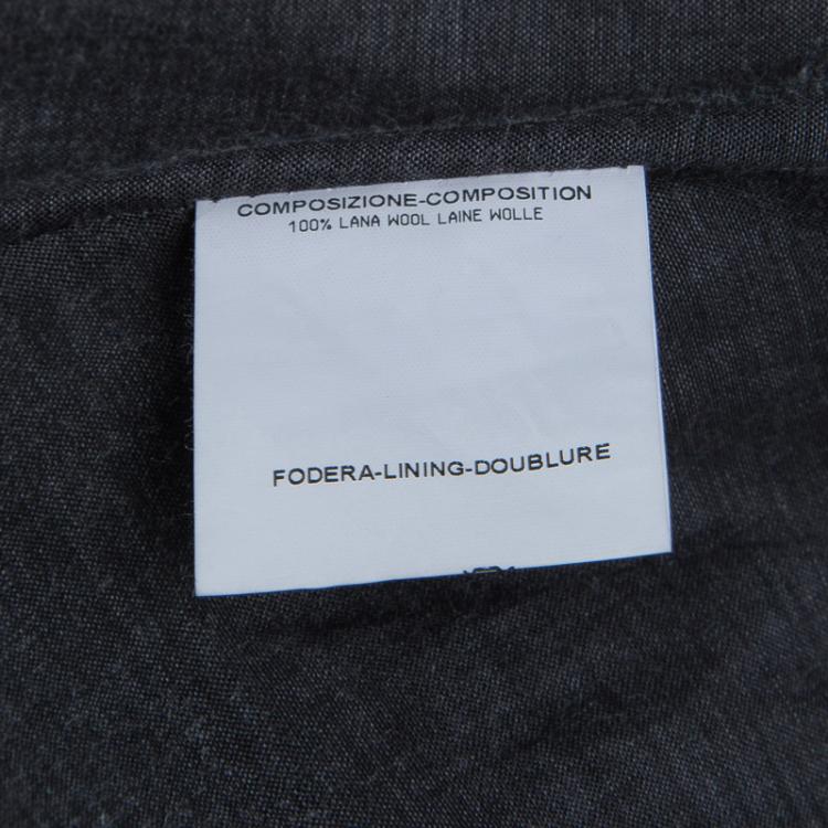 Pre Owned Saint Laurent Black Wool Sleeveless Belted Coat S