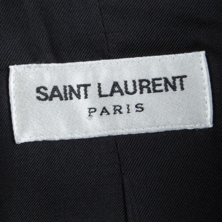 Pre Owned Saint Laurent Paris Black Wool Buttondown Blazer S