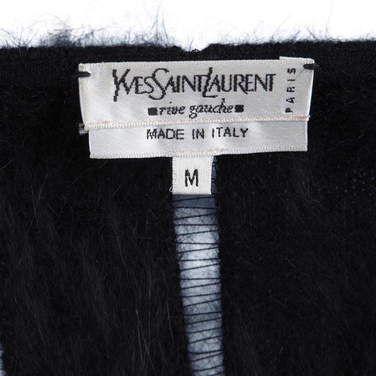 Pre Owned Saint Laurent Paris Black Wool Tank Top M