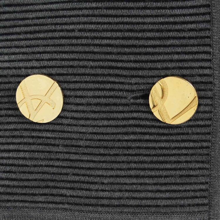Pre Owned Saint Laurent Paris Grey Striped Blazer M