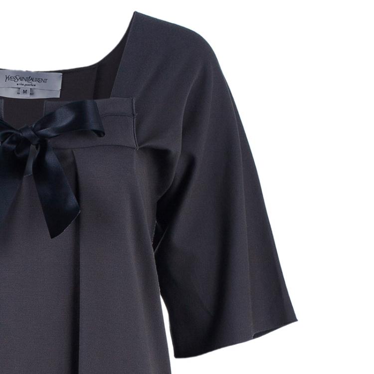 Pre Owned Saint Laurent Paris Grey Dress M