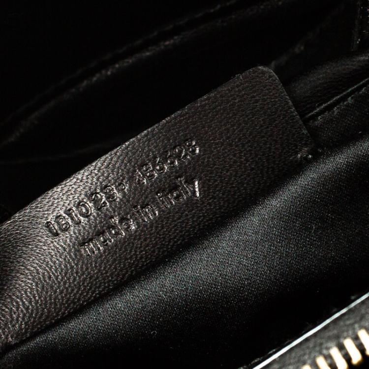 Pre Owned Saint Laurent Paris Black Patent Leather Large Uptown Satchel