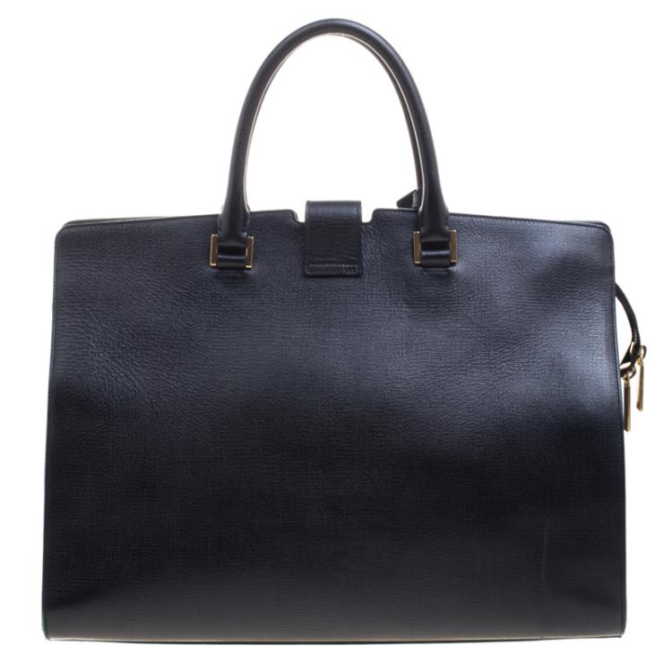 Pre Owned Saint Laurent Paris Black Leather Large Y Cabas Chyc Tote