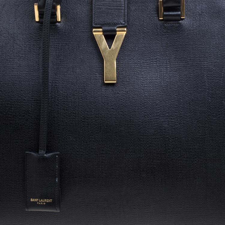 Pre Owned Saint Laurent Paris Black Leather Large Y Cabas Chyc Tote