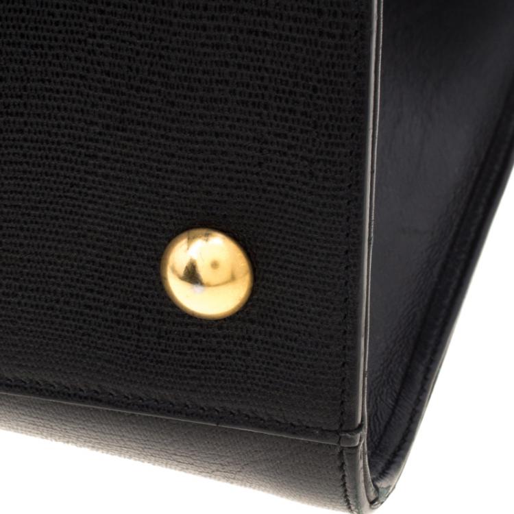Pre Owned Saint Laurent Paris Black Leather Large Y Cabas Chyc Tote
