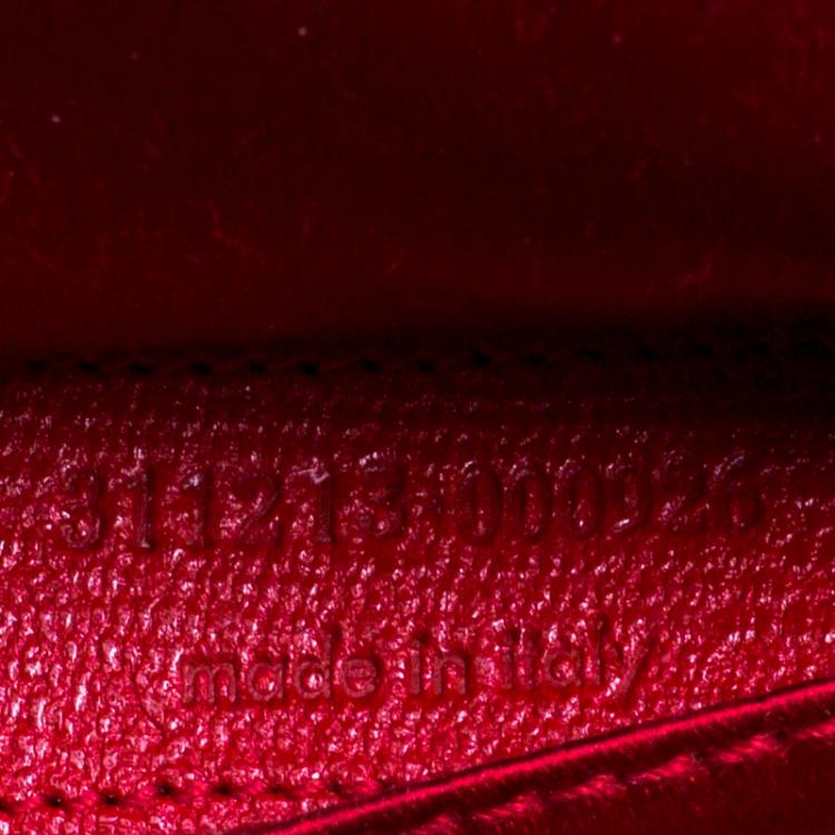 Pre Owned Saint Laurent Paris Red Leather Large Chyc Clutch