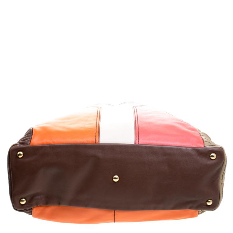 Pre Owned Saint Laurent Paris Multicolor Leather Shopper Tote