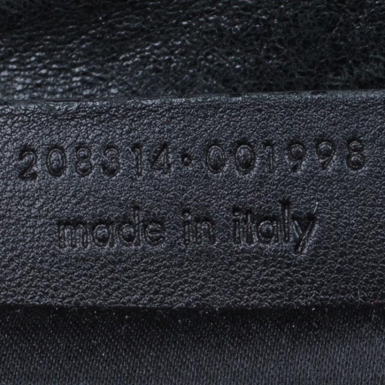Pre Owned Saint Laurent Paris Black Glazed Leather Medium Easy Y Bag