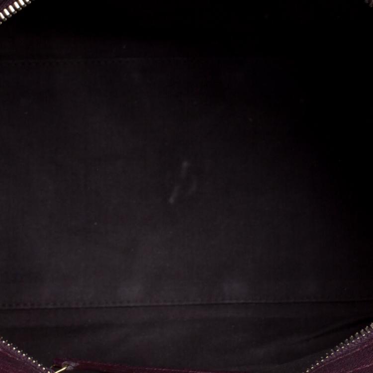 Pre Owned Saint Laurent Paris Burgundy Leather Small Cabas Chyc Tote