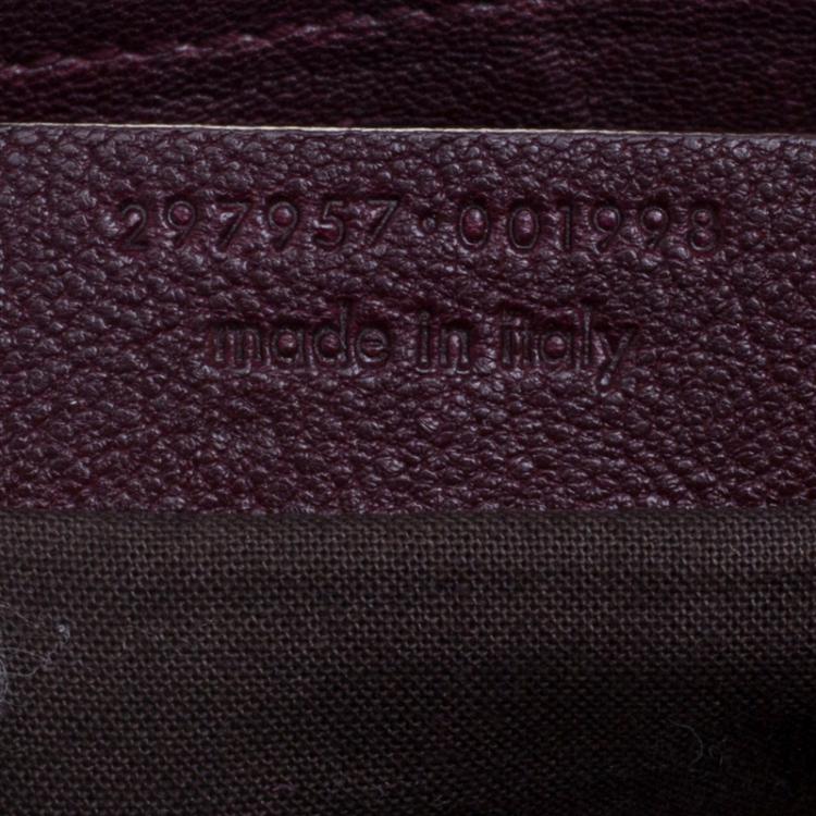 Pre Owned Saint Laurent Paris Burgundy Leather Small Cabas Chyc Tote