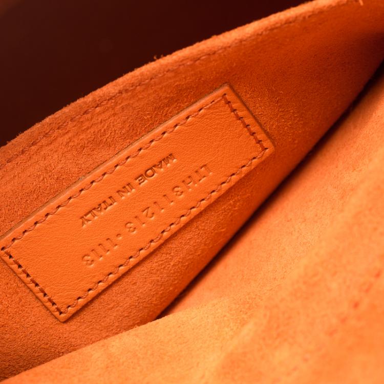 Pre Owned Saint Laurent Paris Orange Leather Chyc Clutch