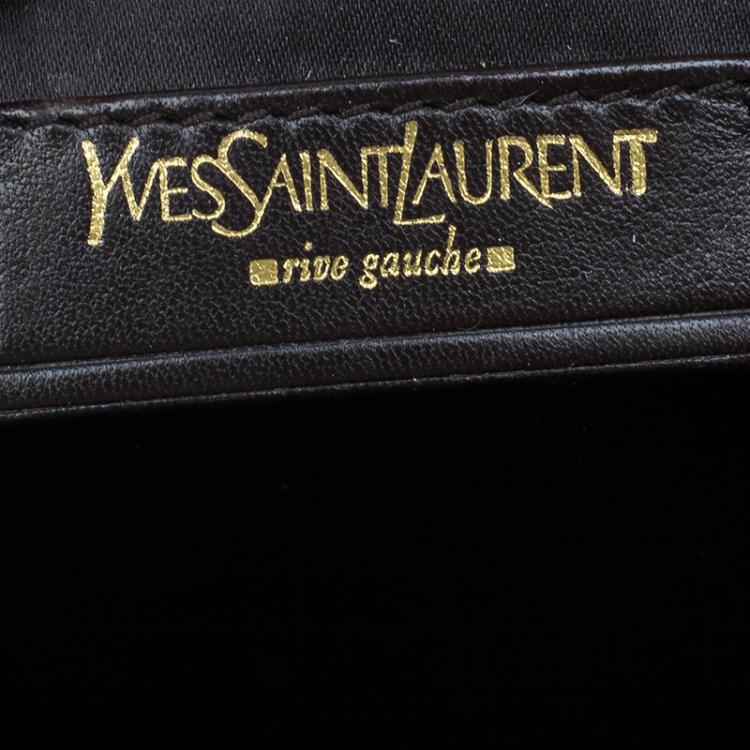 Pre Owned Saint Laurent Paris Burgundy Patent Leather Oversize Muse Tote