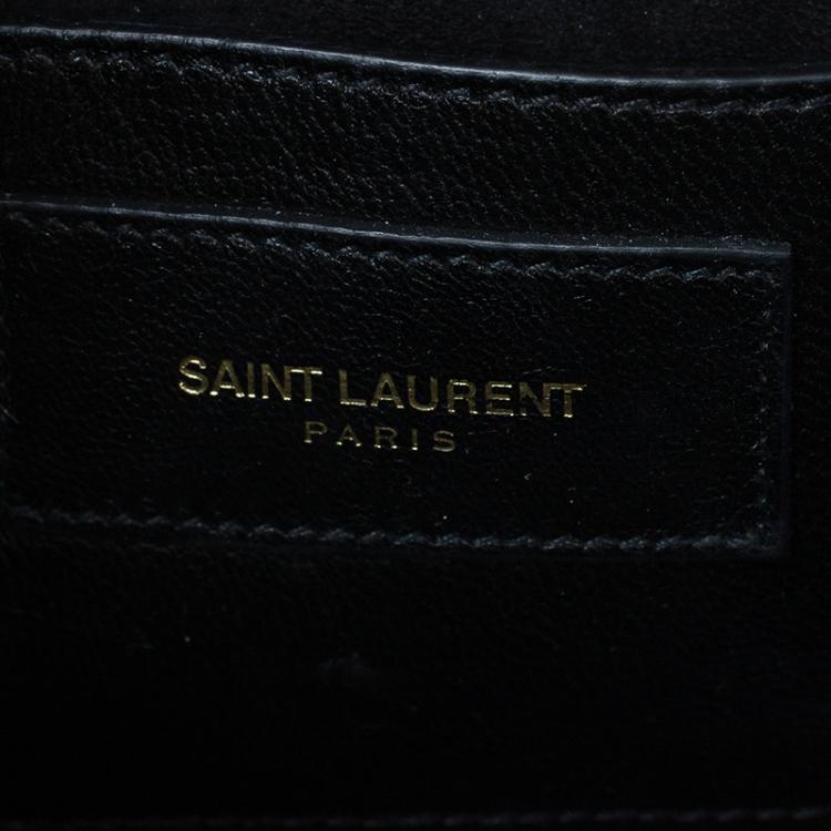 Pre Owned Saint Laurent Paris Black Patent Leather Small Tassel Crossbody Bag