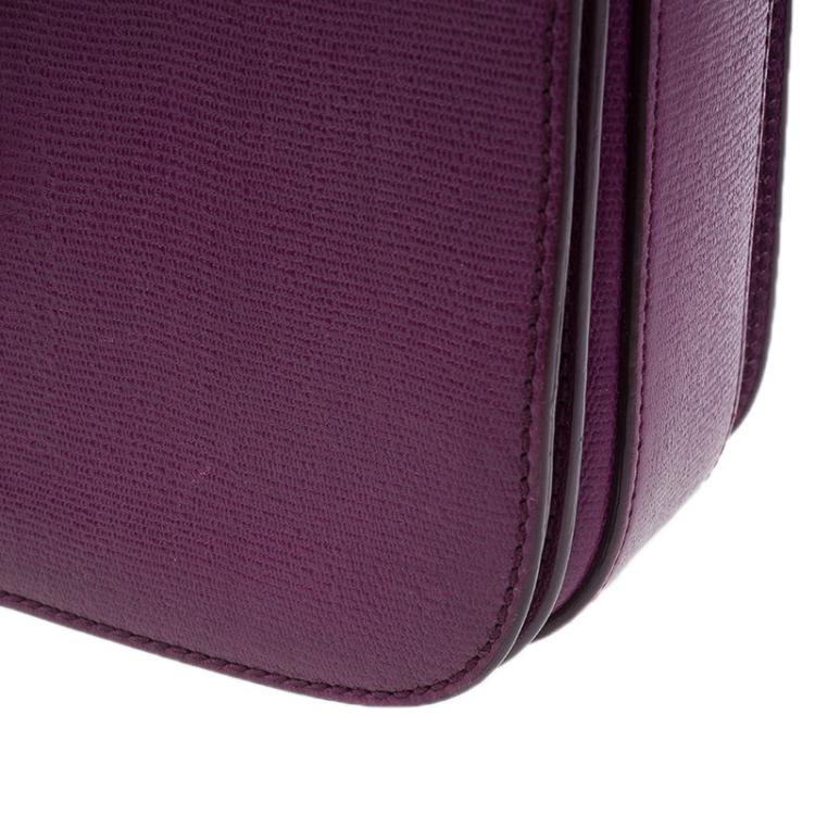 Pre Owned Saint Laurent Paris Purple Leather Classic Y Crossbody