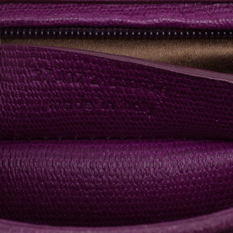 Pre Owned Saint Laurent Paris Purple Leather Classic Y Crossbody