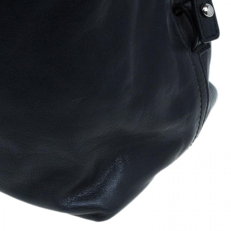 Pre Owned Saint Laurent Paris Black Leather Large Rock Easy Y Bag