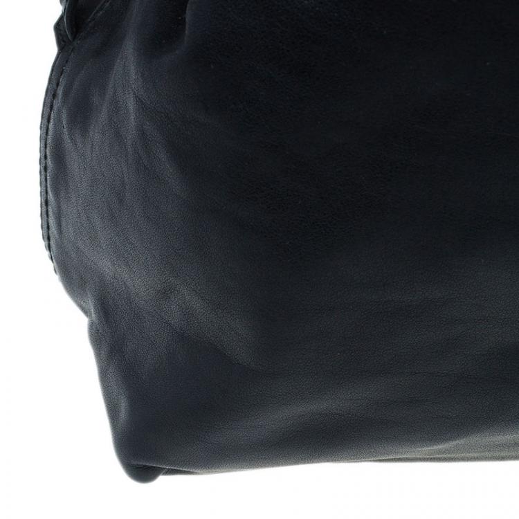 Pre Owned Saint Laurent Paris Black Leather Large Rock Easy Y Bag
