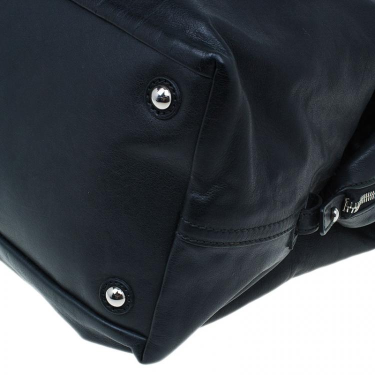 Pre Owned Saint Laurent Paris Black Leather Large Rock Easy Y Bag