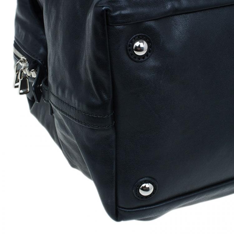 Pre Owned Saint Laurent Paris Black Leather Large Rock Easy Y Bag
