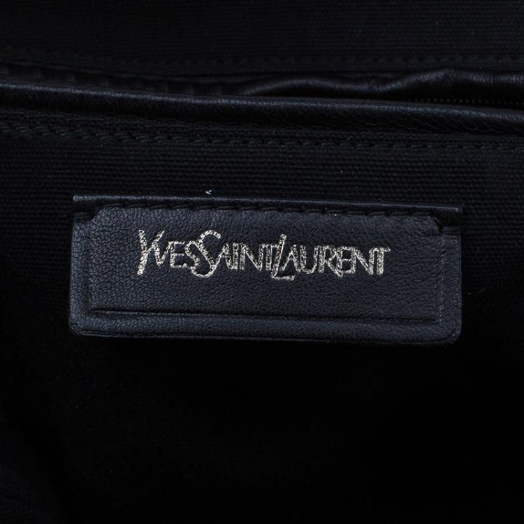 Pre Owned Saint Laurent Paris Black Leather Large Rock Easy Y Bag