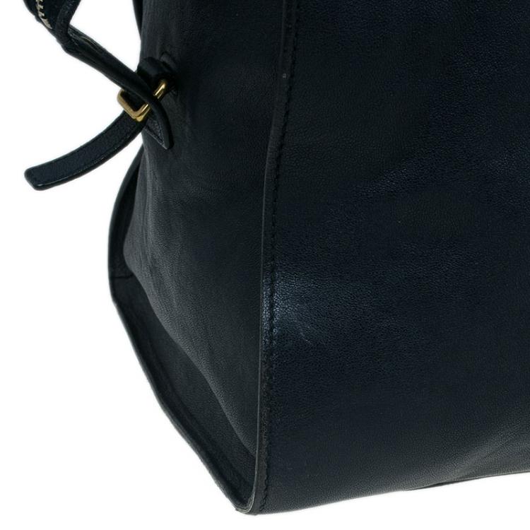 Pre Owned Saint Laurent Paris Black Leather Large Cabas Chyc Satchel Bag