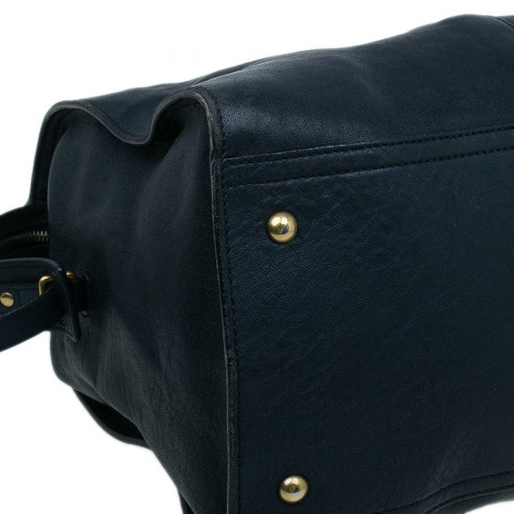 Pre Owned Saint Laurent Paris Black Leather Large Cabas Chyc Satchel Bag