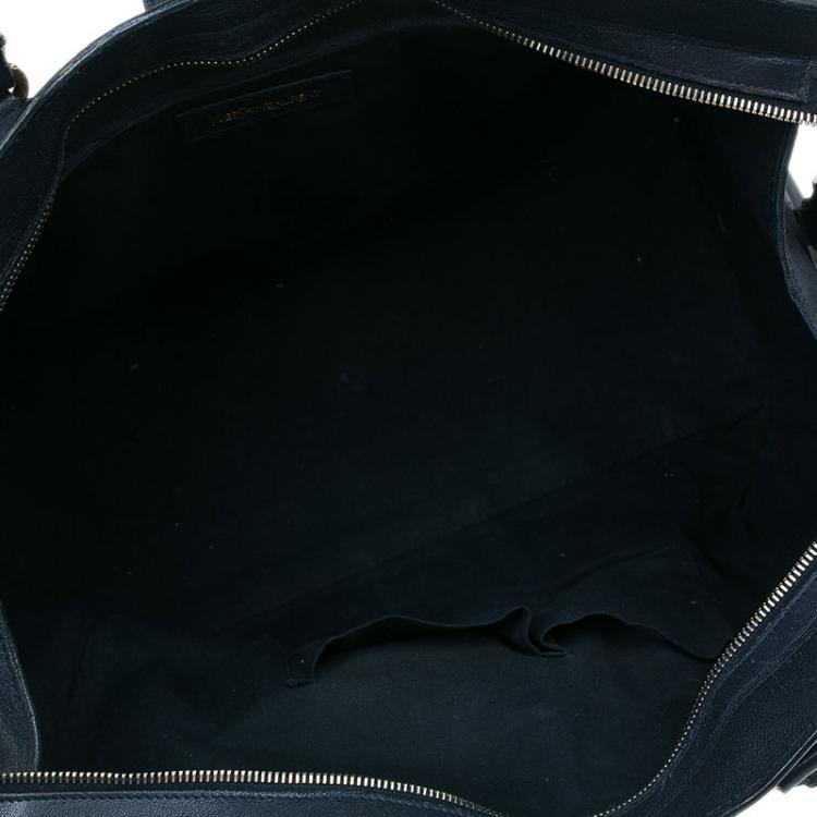 Pre Owned Saint Laurent Paris Black Leather Large Cabas Chyc Satchel Bag