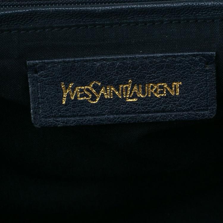 Pre Owned Saint Laurent Paris Black Leather Large Cabas Chyc Satchel Bag