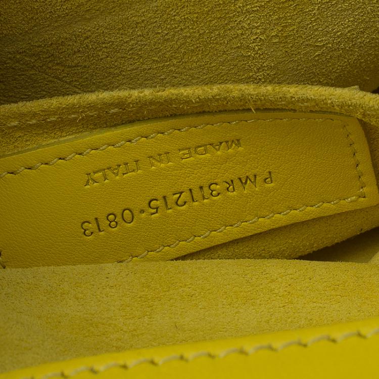Pre Owned Saint Laurent Paris Yellow Leather Mini Y-Ligne Pochette Crossbody Bag