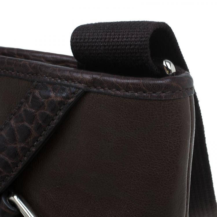 Pre Owned Saint Laurent Paris Brown Leather Small Vavin Messenger Bag