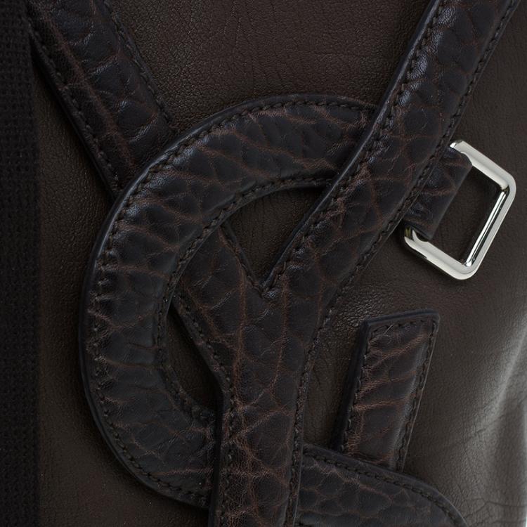 Pre Owned Saint Laurent Paris Brown Leather Small Vavin Messenger Bag