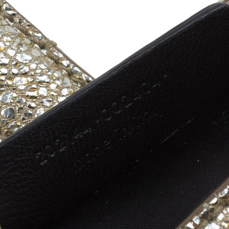 Pre Owned Saint Laurent Paris Metallic Gold Leather Emma Chain Shoulder Bag
