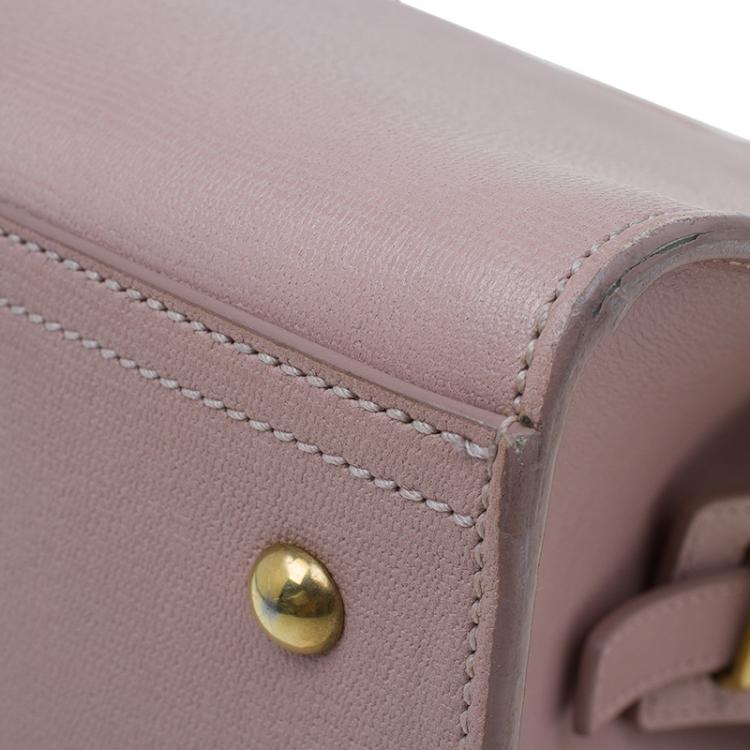 Pre Owned Saint Laurent Paris Nude Textured Leather Small Cabas Chyc Satchel