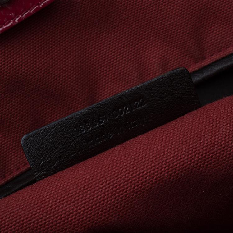 Pre Owned Saint Laurent Paris Red Croc Embossed Patent Leather Raspail North South Tote 