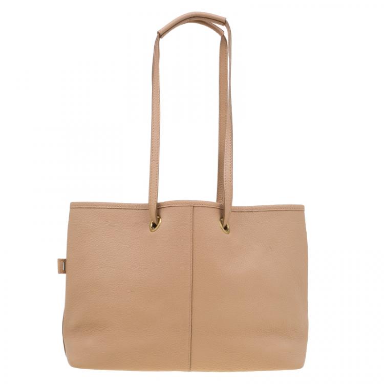 Pre Owned Saint Laurent Paris Beige/Black Leather Small Neo Double Reversible Tote