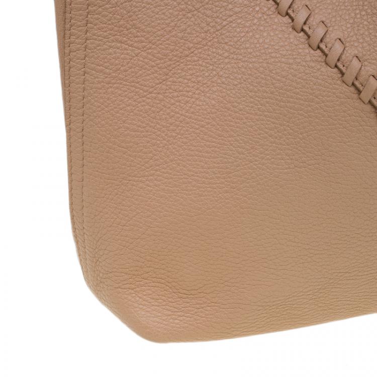 Pre Owned Saint Laurent Paris Beige/Black Leather Small Neo Double Reversible Tote