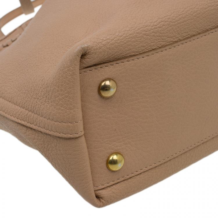 Pre Owned Saint Laurent Paris Beige/Black Leather Small Neo Double Reversible Tote