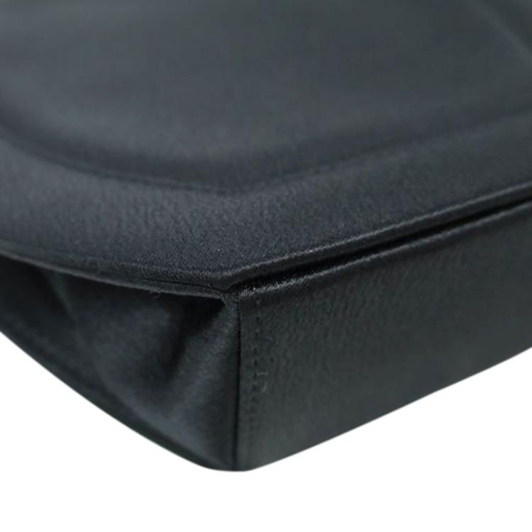 Pre Owned Saint Laurent Paris Black Satin Bow Crossbody Bag