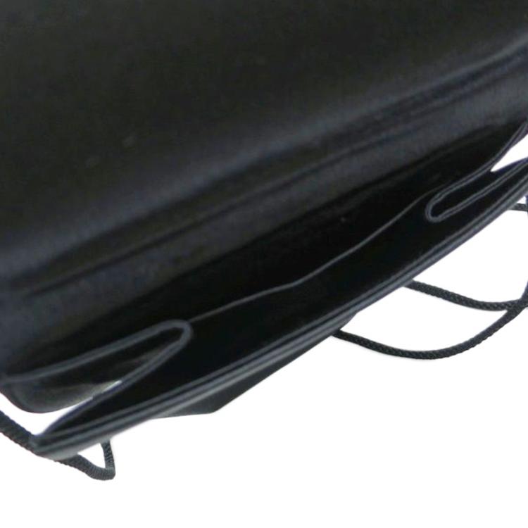 Pre Owned Saint Laurent Paris Black Satin Bow Crossbody Bag