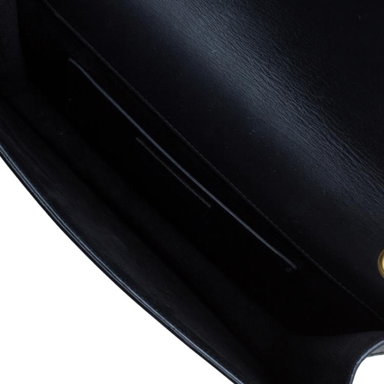 Pre Owned Saint Laurent Paris Black Leather Studded Betty Shoulder Bag