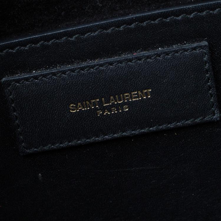 Pre Owned Saint Laurent Paris Black Leather Studded Betty Shoulder Bag